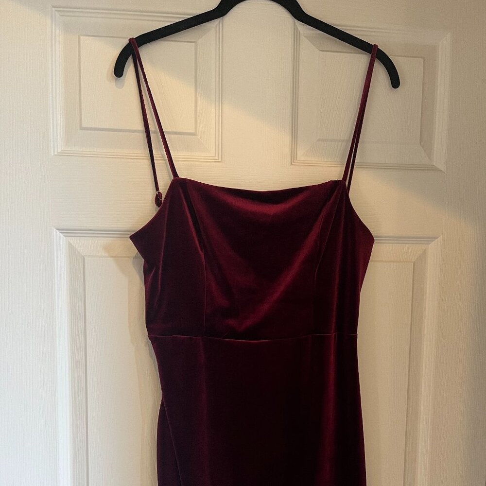 Urban Outfitters Maroon Velvet Dress